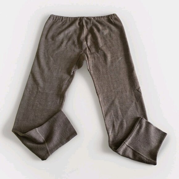 Vintage Apollo Baselayer Pants Men 32 M/L Beige Long Johns Double Knit Wool Warm - Picture 2 of 14